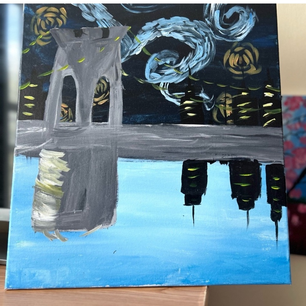 Midnight sky Blue painting